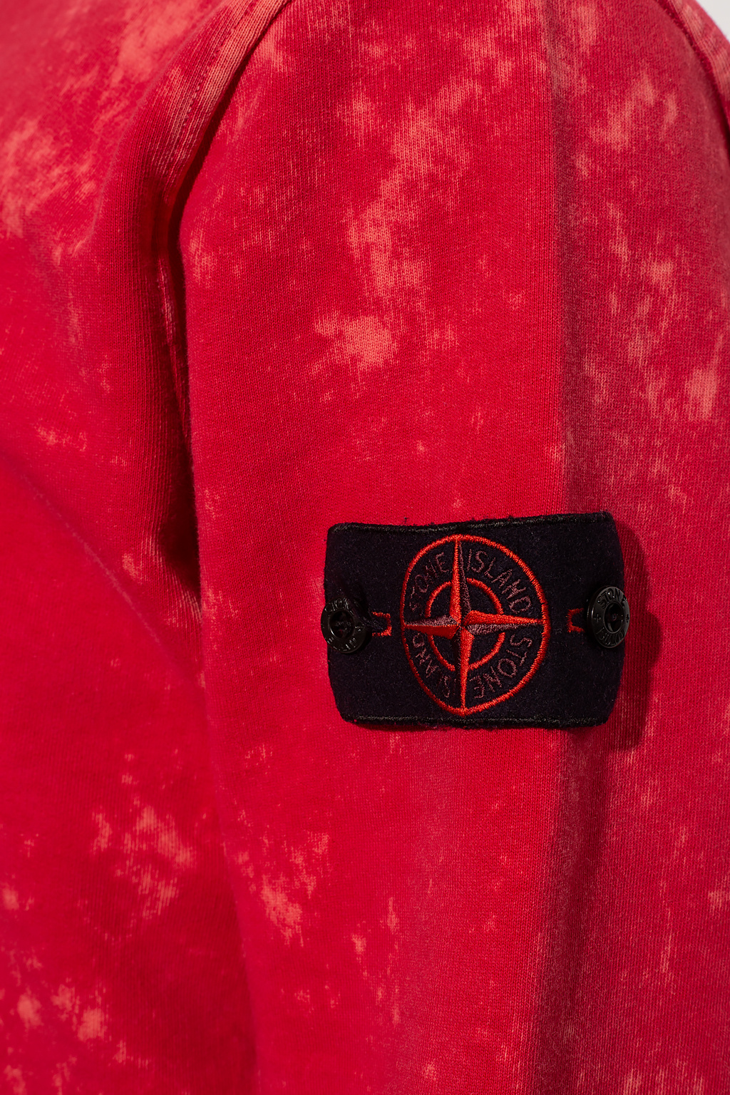 【関税&送料込】Stone  Sweatshirt With Logo STONE ISLAND CREW NECK SWEATSHIRT WITH LOGO PATCH Kids Navy